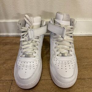 Nike Air Force White High-Top Sneakers men size 9